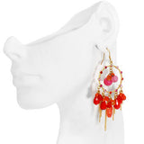 Captivating Coral Chandelier Earrings