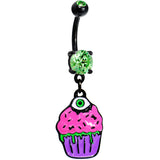 Black Zombie Cupcake Belly Ring
