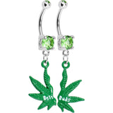 Best Buds Pot Leaf Best Friends Belly Ring Set