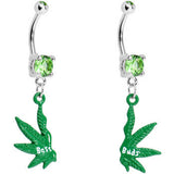 Best Buds Pot Leaf Best Friends Belly Ring Set