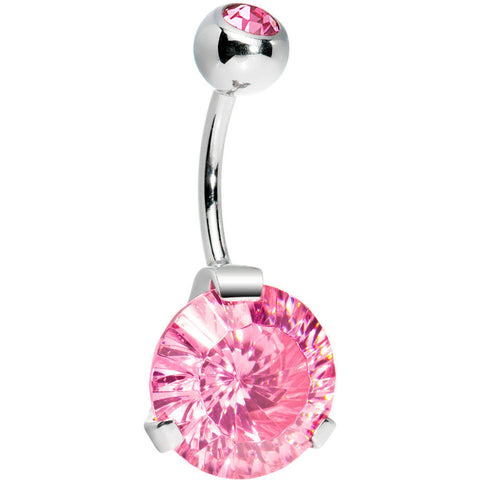 10mm Spiral Rose Crystal Belly Ring Created with Crystals