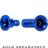 10G Royal Blue Anodized Titanium Screw Fit Tunnel