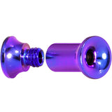 6G Purple Anodized Titanium Steel Internally Threaded Screw Fit Plug