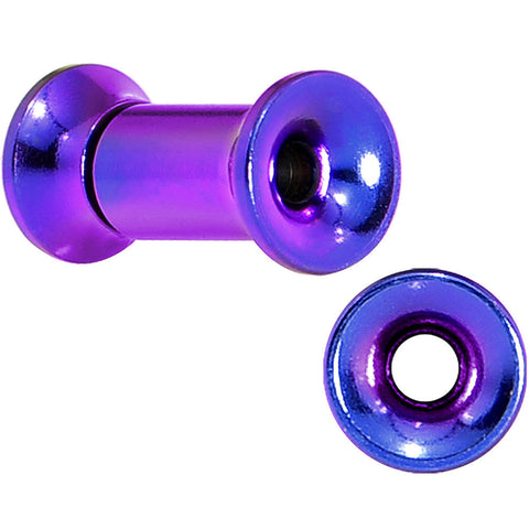 6G Purple Anodized Titanium Steel Internally Threaded Screw Fit Plug