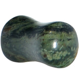 2G Green Eye Jasper Natural Stone Saddle Plug