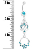 Aqua Baroque Enchantment Chandelier Belly Ring