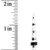 6G Clear Acrylic Glitter Black Skull Confetti Taper