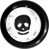 2G Clear Acrylic Glitter Black Skull Confetti Taper