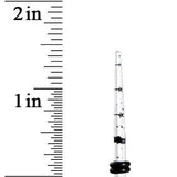 8G Clear Acrylic Glitter Black Star Confetti Taper