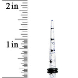 6G Clear Acrylic Glitter Black Star Confetti Taper