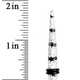 4G Clear Acrylic Glitter Black Star Confetti Taper