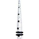 2G Clear Acrylic Glitter Black Star Confetti Taper