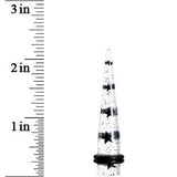 00G Clear Acrylic Glitter Black Star Confetti Taper