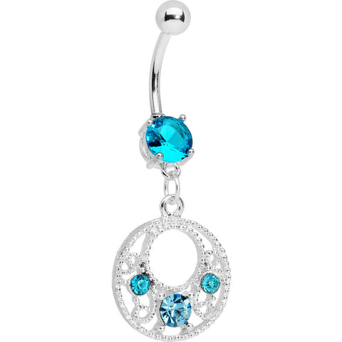 Blue Circular Seduction Belly Ring
