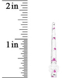 8G Clear Acrylic Glitter Purple Star Confetti Taper