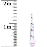 6G Clear Acrylic Glitter Purple Star Confetti Taper