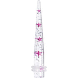 2G Clear Acrylic Glitter Purple Star Confetti Taper