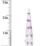1/2 Clear Acrylic Glitter Purple Star Confetti Taper