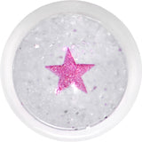 9/16 Clear Acrylic Glitter Purple Star Confetti Taper