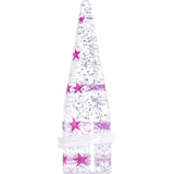 5/8 Clear Acrylic Glitter Purple Star Confetti Taper