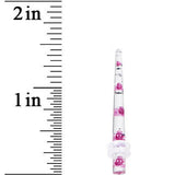 8G Clear Acrylic Glitter Purple Skull Confetti Taper