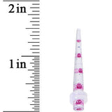 6G Clear Acrylic Glitter Purple Skull Confetti Taper