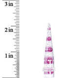 00G Clear Acrylic Glitter Purple Skull Confetti Taper