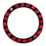 18mm Black Anodized Titanium Red Gem Screw Fit Tunnel