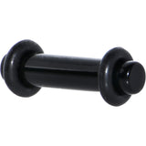10G Ebony Black Acrylic Plug