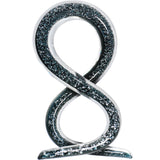 4G Silver Dichroic Glass Double Twist Taper