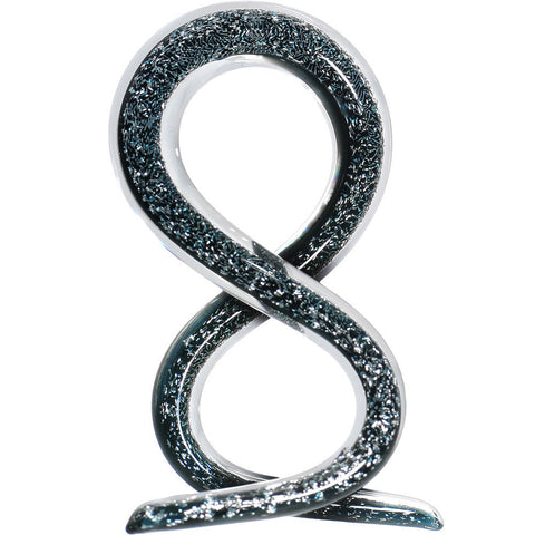 4G Silver Dichroic Glass Double Twist Taper