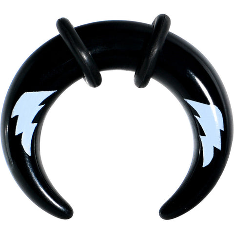 4G Black Acrylic White Lightning Buffalo Taper