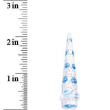 00G Clear Acrylic Glitter Blue Skull Confetti Taper