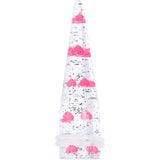 Clear Acrylic Glitter Pink Heart Confetti Taper 8G to 16mm