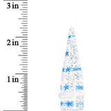 5/8 Clear Acrylic Glitter Blue Star Confetti Taper