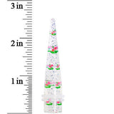 1/2 Clear Acrylic Glitter Pink Cherry Confetti Taper