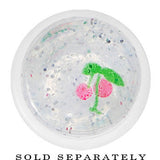 1/2 Clear Acrylic Glitter Pink Cherry Confetti Taper