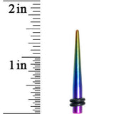 6G Acrylic Electric Rainbow Straight Taper