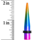 0G Acrylic Electric Rainbow Straight Taper