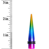 00G Acrylic Electric Rainbow Straight Taper