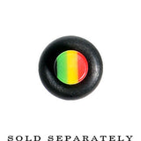 8G Acrylic Rasta Stripes Straight Taper