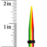 2G Acrylic Rasta Stripes Straight Taper