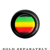 1/2 Acrylic Rasta Stripes Straight Taper