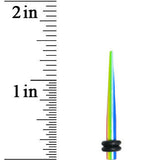 8G Acrylic Retro Rainbow Straight Taper