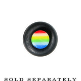 8G Acrylic Retro Rainbow Straight Taper