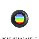 6G Acrylic Retro Rainbow Straight Taper