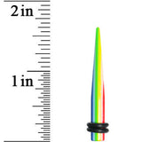 4G Acrylic Retro Rainbow Straight Taper