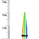 00G Acrylic Retro Rainbow Straight Taper