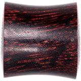 00G Organic Tamarind Wood Offset Eyelet Saddle Plug