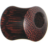 00G Organic Tamarind Wood Offset Eyelet Saddle Plug